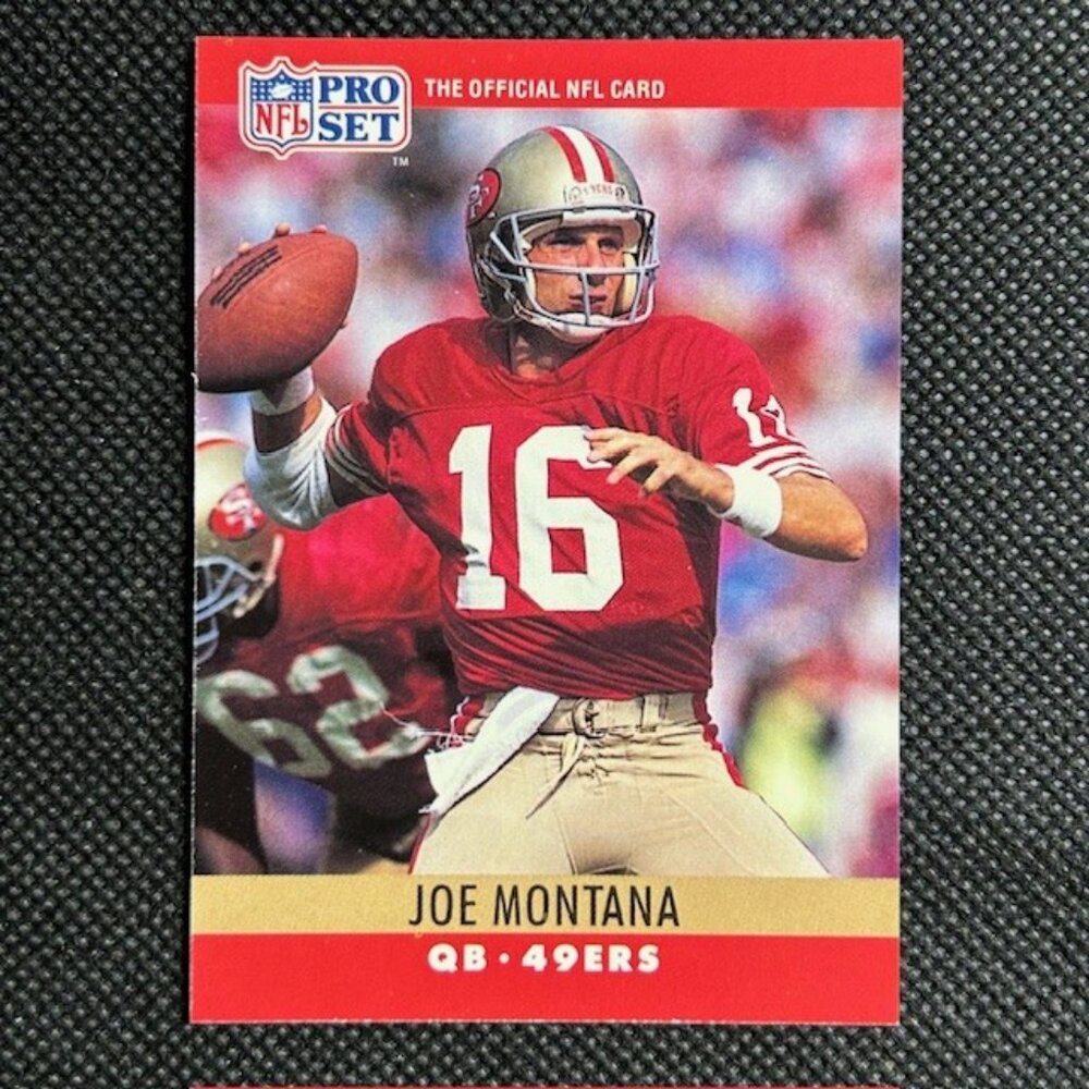 1990 Pro Set Football Joe Montana # 293 San Francisco 49ers HOF